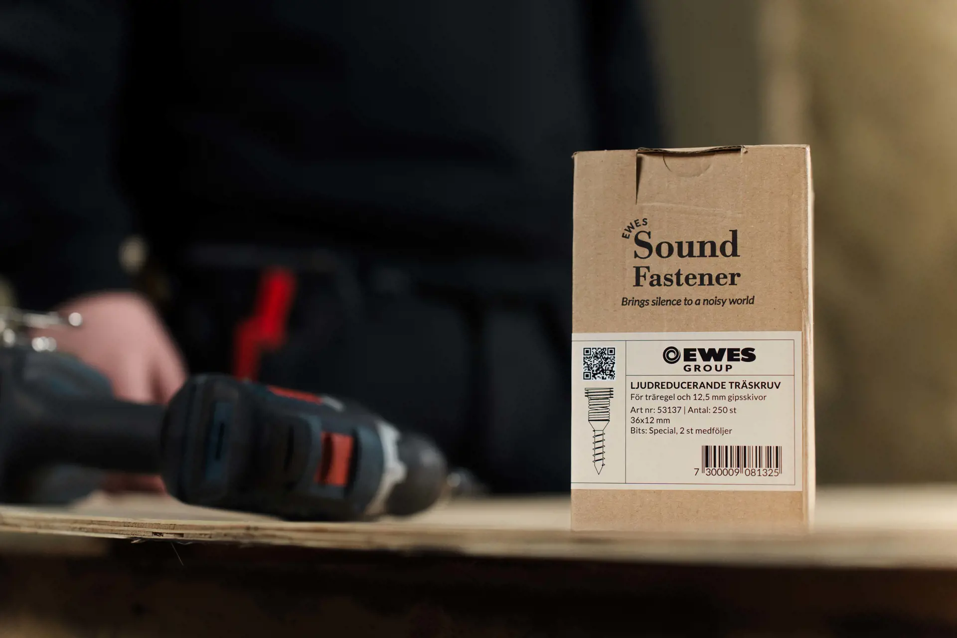 Sound Fastener ljudreducerande träskruv